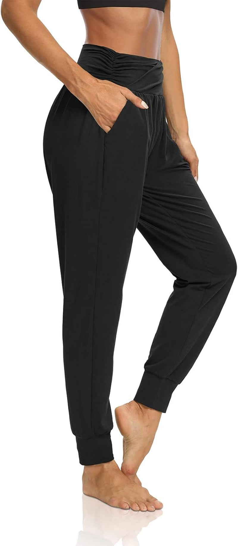 Womens Yoga Sweatpants Loose Workout Harem Joggers Casual Comfy Lounge Pajama Pants with Pockets