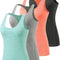 Workout Tank Tops for Women Racerback Athletic Tanks Running Exercise Gym Tank Top - 4 Packs