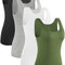 4 Piece Women Tank Tops Basic Sleeveless Undershirt Layering Tanks