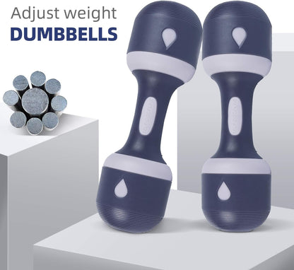 Dumbbell Set, Weight Adjustable, No-Screw Needed, Fitness Home Exercise