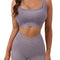 Women Workout Set Seamless 2 Pieces Sleeveless Tank Tops Outfits Casual Sports Sweatsuit Bodycon Shorts and Bra Activewear Tracksuits